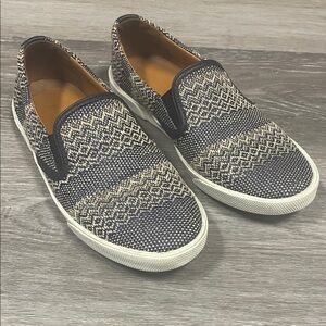 Jimmy Choo Navy and Cream Demi Fabric Skate Sneaker